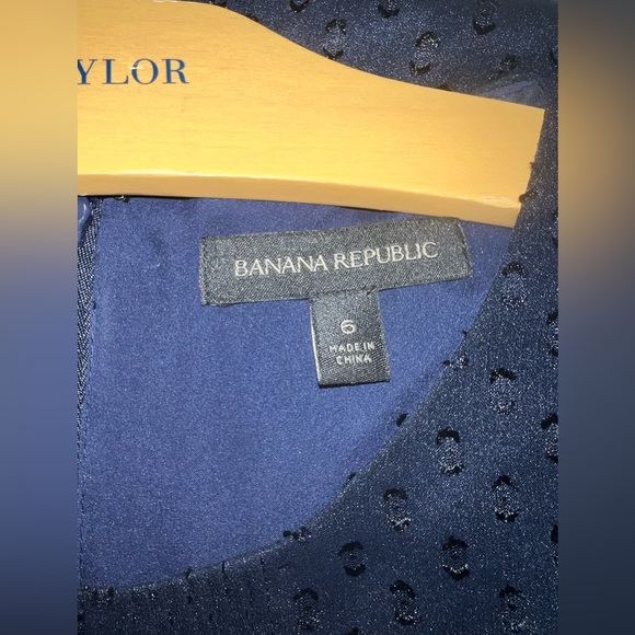 Banana Republic Dress. Navy. 3/4 fluted sleeves. Hits at knee. Worn twice. - Picture 2 of 2